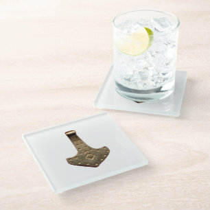 Untersetzer aus Glas, vergoldet mit Thammer