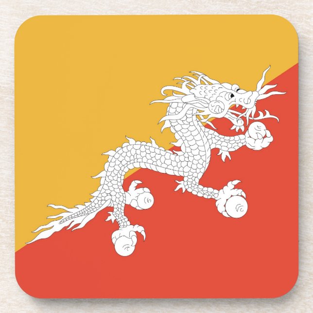 Untersetzer aus hartem Kunststoff mit bhutanischer (Vorderseite)