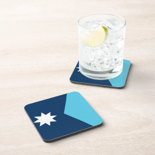 Untersetzer aus hartem Kunststoff mit der Flagge v