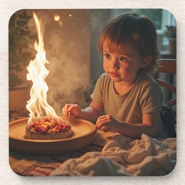 Untersetzer aus hartem Kunststoff mit Erntedank (Vorderseite)