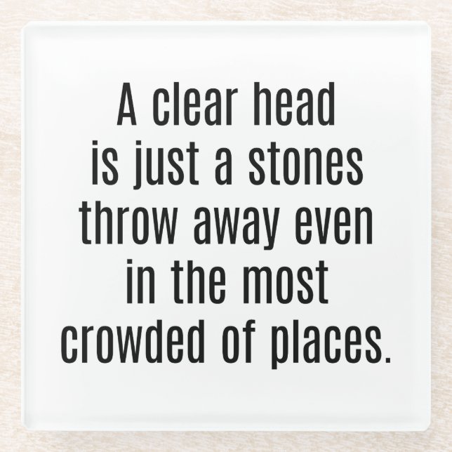 Untersetzer aus Klarglas (Vorderseite)