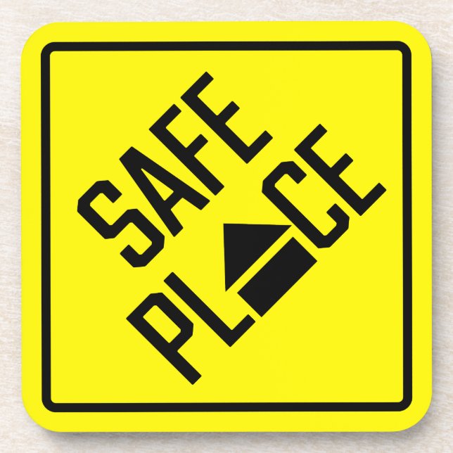 Untersetzer aus Kunststoff, sicher platziert (Vorderseite)