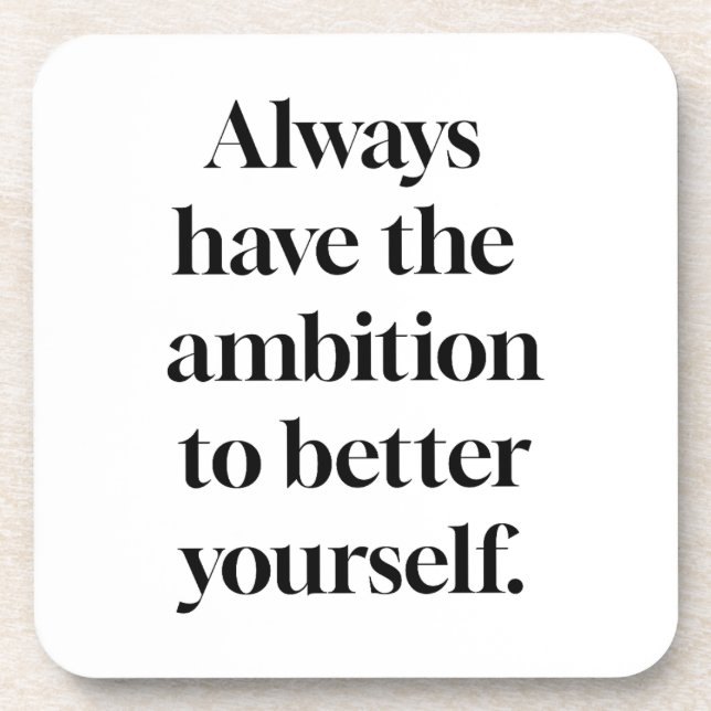 Untersetzer aus Kunststoffen, Ambition (Vorderseite)