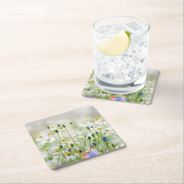 Untersetzer aus Papier - Blumen und Milcherzeugnis