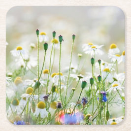 Untersetzer aus Papier - Blumen und Milcherzeugnis