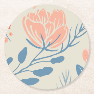 Untersetzer aus Papier - Elegantes rosa und blaues