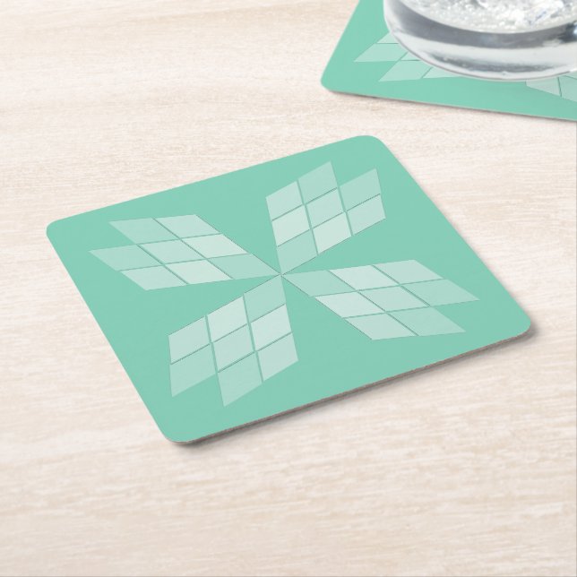 Untersetzer aus Papier - Platten aus Diamanten (angewinkelt)