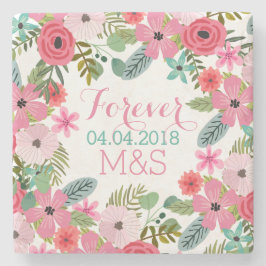 Untersetzer aus personalisiertem Marmor Hochzeit