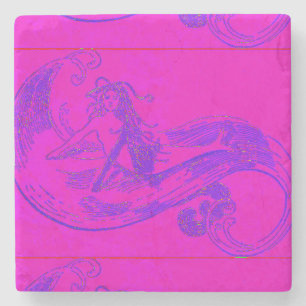 Untersetzer aus rosa Marmor