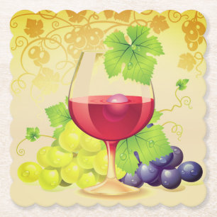 Untersetzer aus Wein und Trauben