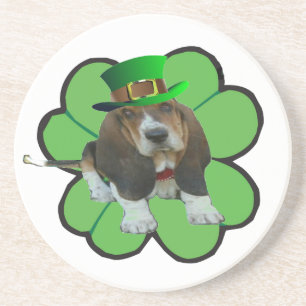 Untersetzer Basset Hound Happy St.Patrick's Day Cl