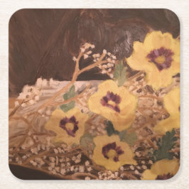 Untersetzer/Blume mit einem Protokoll Rechteckiger Pappuntersetzer