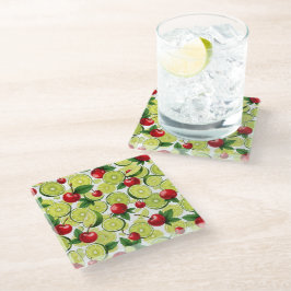 Untersetzer Cherry und Limes, Dekoration im Sommer