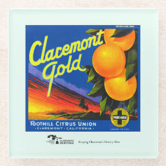 Untersetzer - Claremont-Fruchtkäseretikett