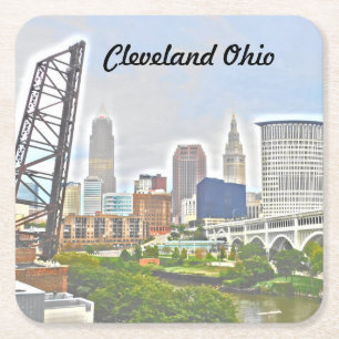 Untersetzer Cleveland River View (Paint Effect)