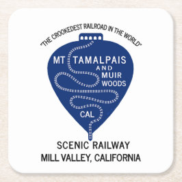 Untersetzer Crookedest Eisenbahn Mt Tamalpais