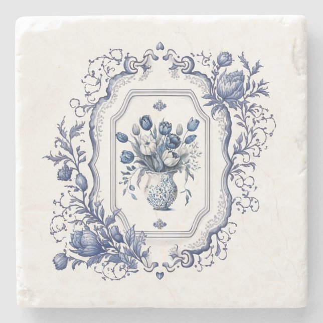 Untersetzer Delft Blue Floral Tableware Decke (Vorderseite)