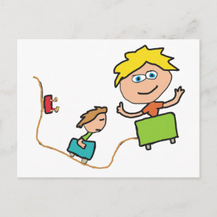 Untersetzer der Elektrowalze Postkarte