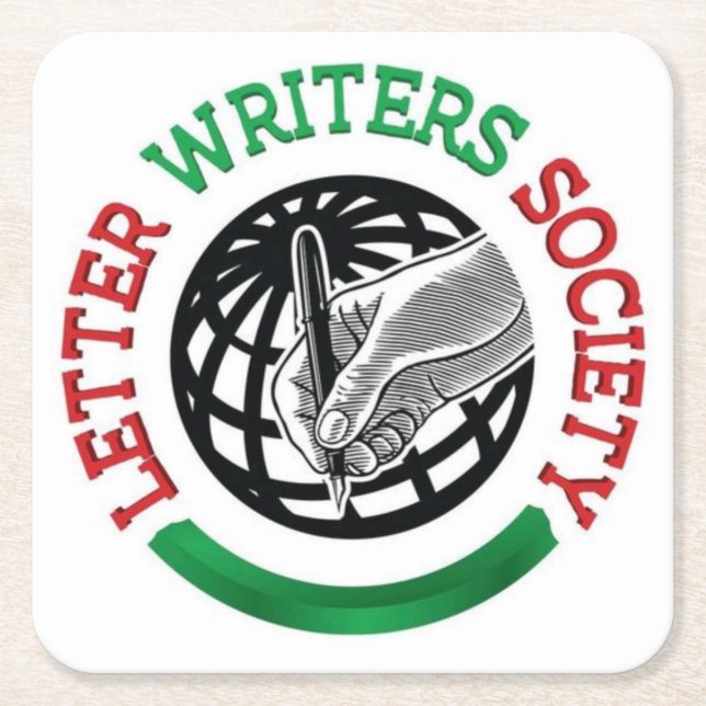 Untersetzer der Letter Writers Society (Vorderseite)