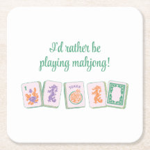 Untersetzer des Mahjong-Papiers, Lila/grün