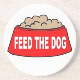 Untersetzer Dog Food Bowl Red Fütterte den Hund