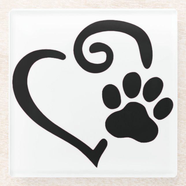 Untersetzer "DOGGY LIEBE WITH PAY DRUCKING" (Vorderseite)