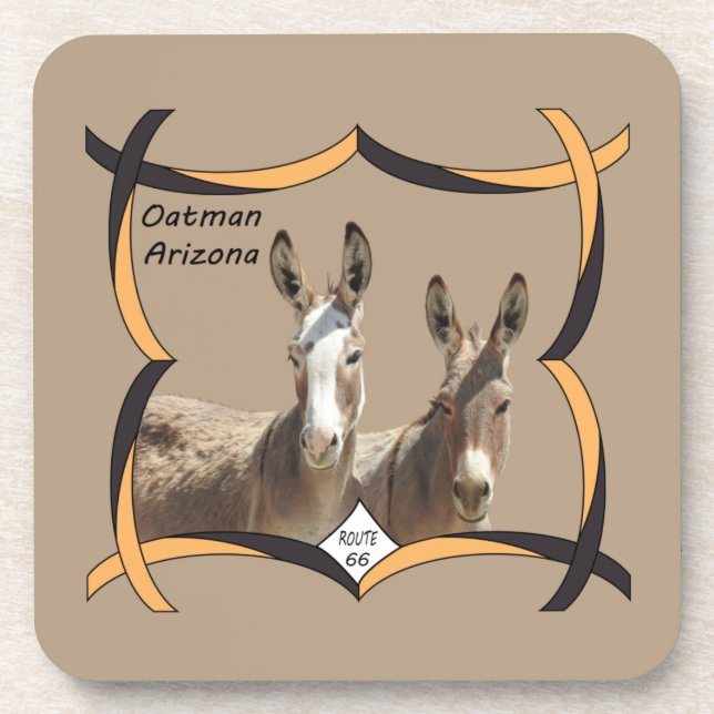Untersetzer, Esel, Oatman, Arizona Getränkeuntersetzer (Vorderseite)