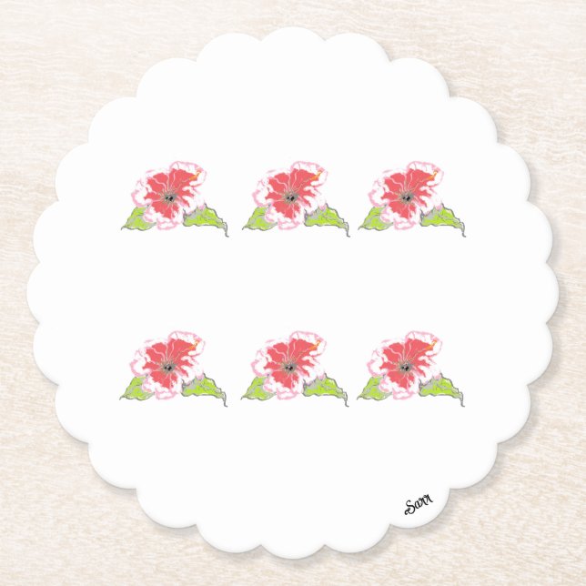 Untersetzer: Exotische Blume Untersetzer (Vorderseite)