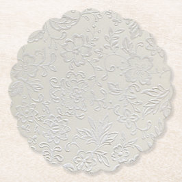 Untersetzer für antikes Weißblütenpapier