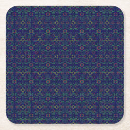 Untersetzer für blaues geometrisches Papier