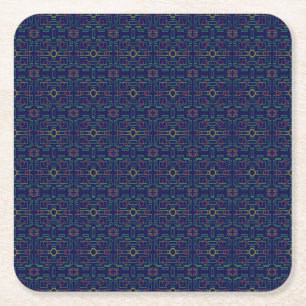 Untersetzer für blaues geometrisches Papier