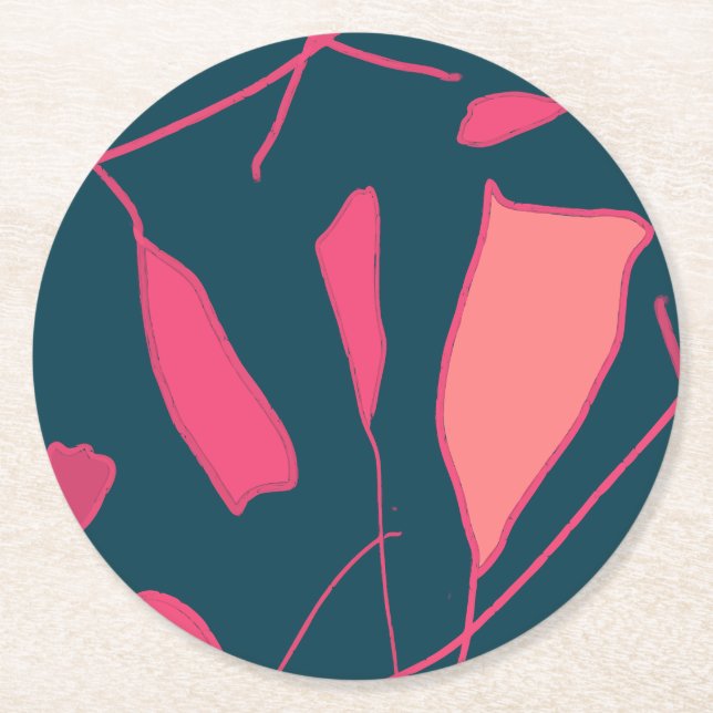 Untersetzer für das Blume von Rundpapier (Vorderseite)