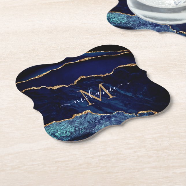 Untersetzer für die Bezeichnung von Navy Blue Gold (angewinkelt)