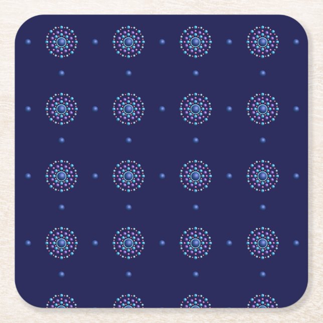 Untersetzer für die Blue-Dot-Blume (Vorderseite)