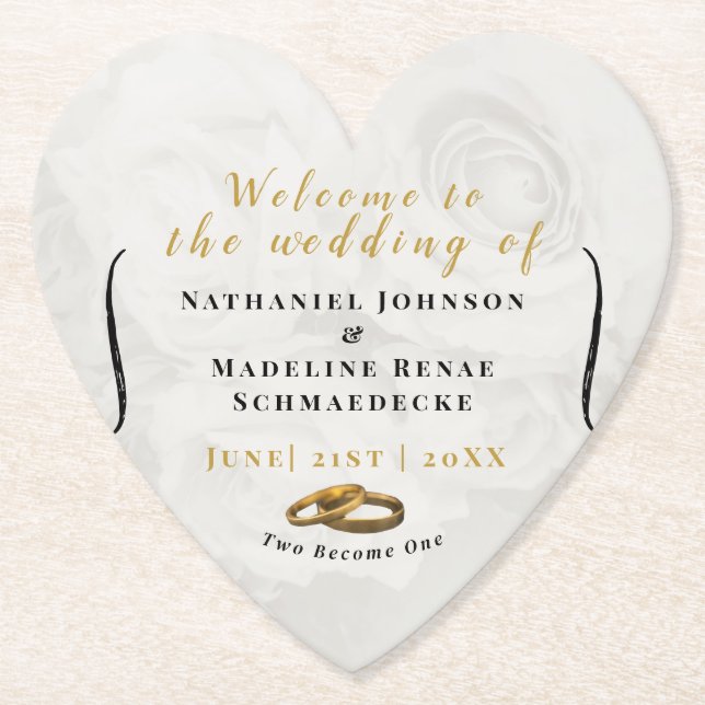 Untersetzer für die Hochzeitskizze für kundenspezi (Vorderseite)