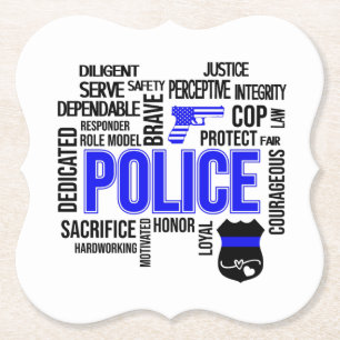 Untersetzer für die polizeiliche Beschreibung