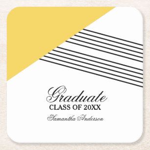 Untersetzer für gelbe geometrische Streifen