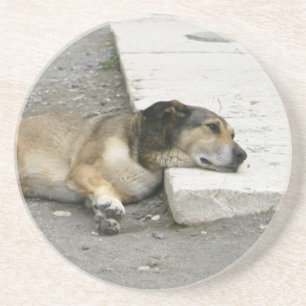 Untersetzer für getired Dog, anpassbar