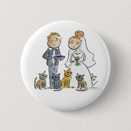 Untersetzer für Hochzeitskatzenpapier Button