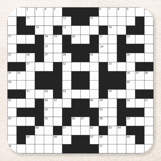 Untersetzer für Kreuzworträtsel-Designpapier (Vorderseite)