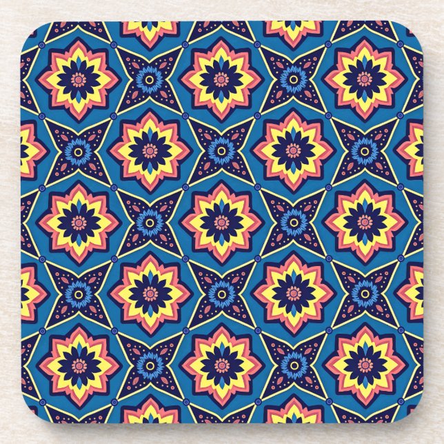 Untersetzer für lebendige geometrische Muster von  (Vorderseite)