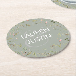 Untersetzer für magische Forest Floral Monogram