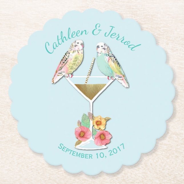 Untersetzer für tropische Parakeets Gastgeschenk H (Vorderseite)