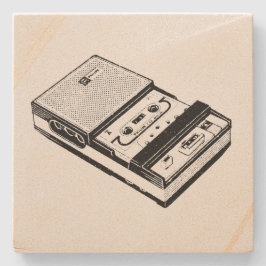 Untersetzer für Vintage Illustrationsbandgeräte