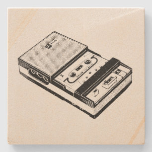 Untersetzer für Vintage Illustrationsbandgeräte