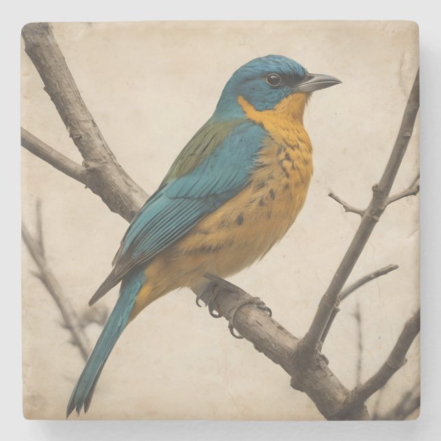 Untersetzer für Vintage Vogeldrucksteine (Vorderseite)
