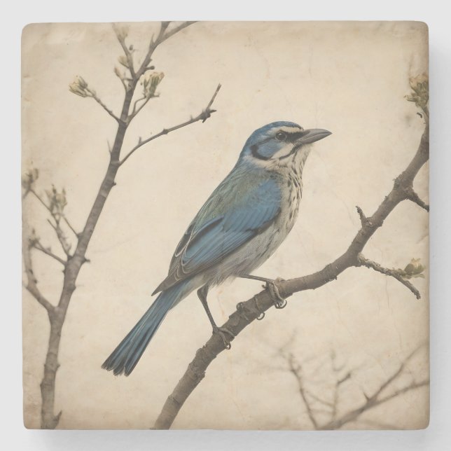 Untersetzer für Vintage Vogeldrucksteine (Vorderseite)