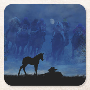 Untersetzer für zwei durchdachte Racehorse Foals