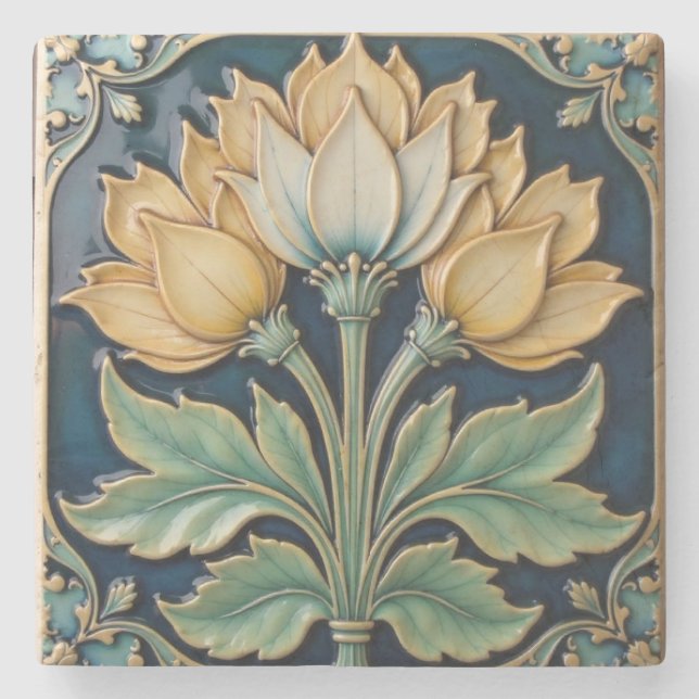 Untersetzer Gelb und Weiß (Vorderseite)