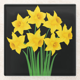 Untersetzer-Gelbe Daffodien Glasuntersetzer